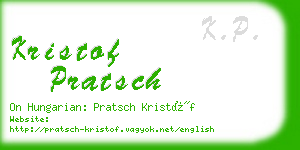 kristof pratsch business card